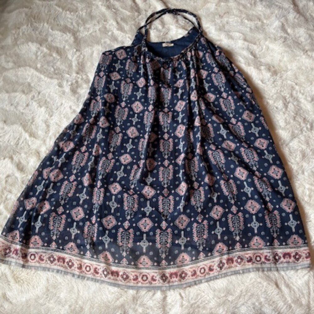 Hollister Baby Doll Spaghetti Strap Multicolor Mini Dress Ladies Junior Size S